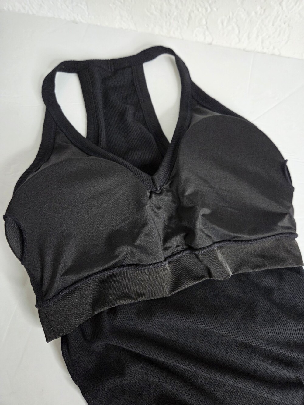 Klassy Network Black Ribbed Strappy Racerback Tank Top W CB Size Small NwT Brami - Picture 10 of 16